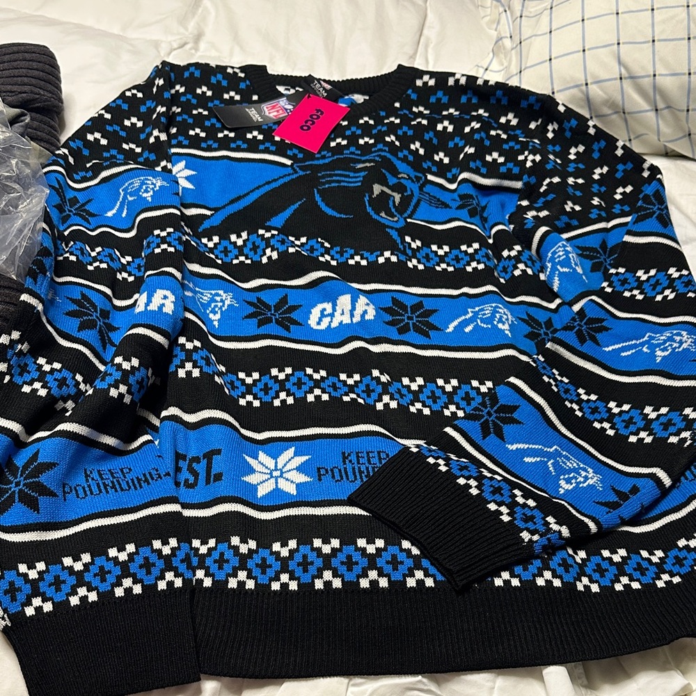 NFL Black and Blue Crewneck Sweater